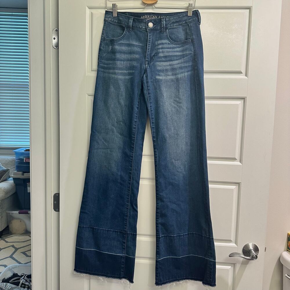 American Eagle A Line Flared Jeans Sz 6